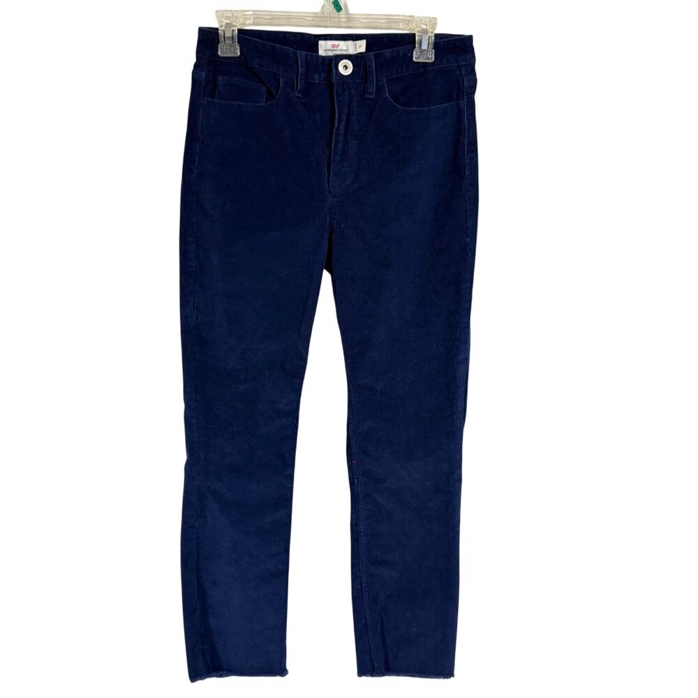 Vineyard Vines‎ Blue Straight Crop Corduroy Pants Women's Size 27